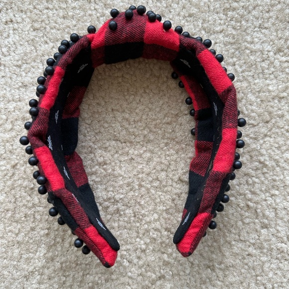 NWOT CosaBella Buffalo Plaid with Black  Pearls - Picture 7 of 8